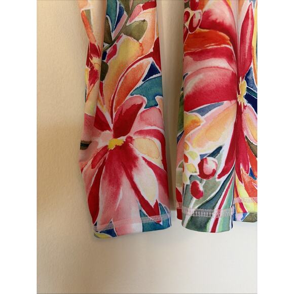 Hurley Colorful Vibrant Floral Flower 1/4 Zip UPF50+ Swim Shirt Rash Guard Small - Picture 4 of 6